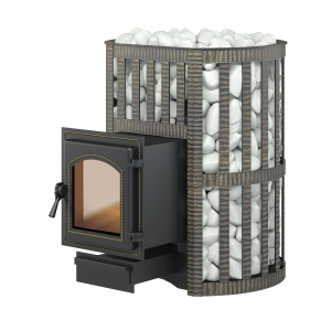 Печь для бани чугунная ЛЕГЕНДА КОВКА 28 дверца 270 (14 - 30 м.куб)