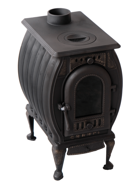 Печь отопительная СИБИРЬ чугунная с варочной поверхностью (120 м.куб.)