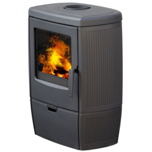 Печь-камин PLAMEN ALBERTO ЭМАЛИРОВАННАЯ чугунная черная Хорватия