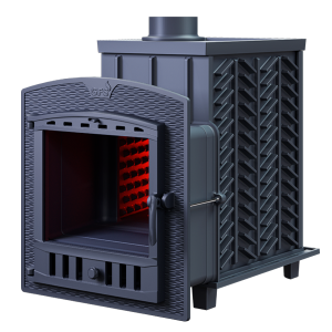 Печь-каменка чугунная GFS ЗК 25П2  дверца ПАНОРАМА (25 м.куб)