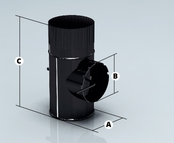 Шибер (заслонка) поворотный d = 200 мм  AGNI  ЭМАЛИРОВАННЫЙ Шибер (заслонка) поворотный d = 200 мм  AGNI  ЭМАЛИРОВАННЫЙ