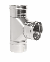 Тройник 90 градусов d = 115 мм ТИС (0,8 ММ) (430 СТАНДАРТ)