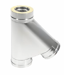 Сэндвич-тройник 45 гр. d = 250/350 мм (Н+Н) ТИС (0,8 ММ) (304 ПРЕМИУМ)