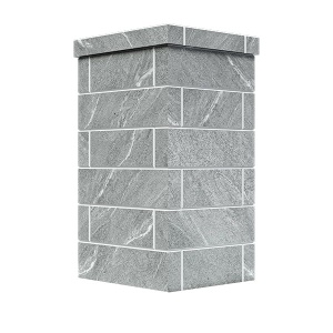 Облицовка на трубу для печей АВАНГАРД 25  КЛАССИКА КИРПИЧ ТАЛЬКОХЛОРИТ (115*540)  (2 яруса) под шибе