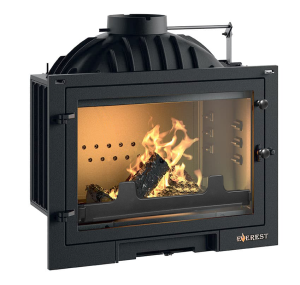 Топка каминная ЧУГУННАЯ  EVEREST D10 антрацит 10 кВт (200 м.куб)