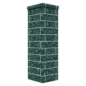 Облицовка на трубу для печей ГРОЗА 18  КЛАССИКА/ПРЕЗИДЕНТ КИРПИЧ ЗМЕЕВИК  (3 яруса) под шибер