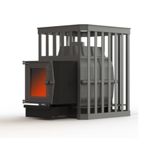 Печь-каменка  чугунная PAROVAR 24 СЕТКА КОВКА дверца 201 (14 - 24 м.куб)
