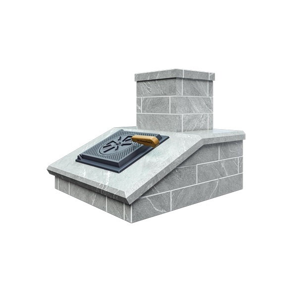 Облицовка на трубу для печей GFS ЗК 25  КЛАССИКА/ПРЕЗИДЕНТ КИРПИЧ ТАЛЬКОМАГНЕЗИТ (1 ярус) под шибер