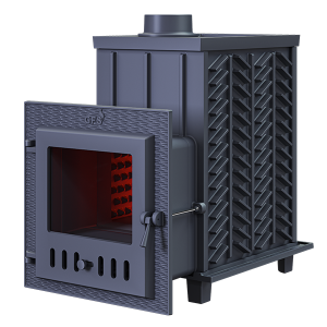 Печь-каменка чугунная GFS ЗК 25М  дверца со стеклом (25 м.куб)