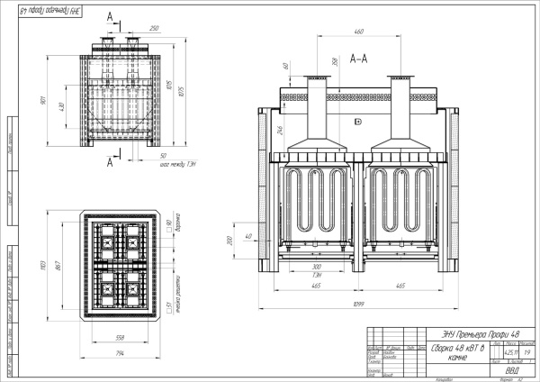 Электрокаменка ПРЕМЬЕРА ПРОФИ - 48 кВт (70 - 80 м.куб.) 380В напольная без пульта