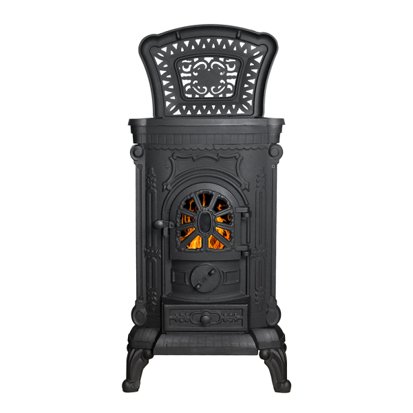 Печь-камин ЧУГУННАЯ ВЕЗУВИЙ А-07 антрацит