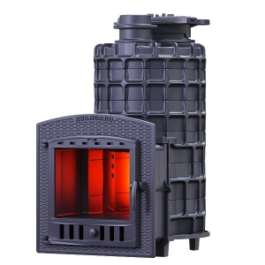 Печь-каменка чугунная АВАНГАРД ЗКН 35П2  дверца ПАНОРАМА (35 м.куб)