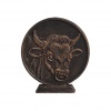 Монета на подставке ХДИ-12.073  ГОД БЫКА патина (ГБ: 48 х 52х 15 мм) ЛИТКОМ