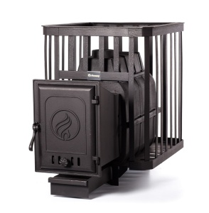 Печь-каменка  чугунная PAROVAR 24 СЕТКА КОВКА дверца 413 (14 - 24 м.куб)