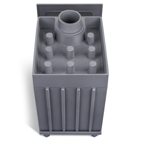 Печь-каменка чугунная ГРОЗА 18М дверца со стеклом (18 м.куб)