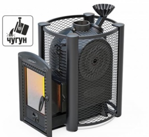 ЧЁРНАЯ ЖЕМЧУЖИНА Люмина Плюс с чугунной каменкой фото