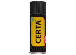 Эмаль - аэрозоль термостойкая CERTA черная 520 мл (+ 750 С)  (6/12)