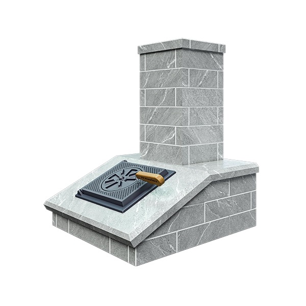 Облицовка на трубу для печей GFS ЗК 18  КЛАССИКА КИРПИЧ ТАЛЬКОМАГНЕЗИТ (115*540)  (2 яруса)