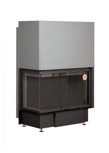 Топка ДЕЛЬТА 1000LB два стекла левая d = 250 мм черный шамот (18 кВт) Экокамин (TDN1000LB)