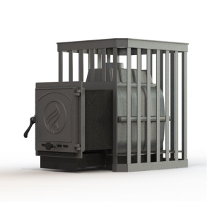 Печь-каменка  чугунная PAROVAR 18 СЕТКА КОВКА дверца 412 (10 - 18 м.куб)