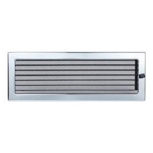 Решетка вентиляционная НИКЕЛЬ с жалюзи (170 х 480 мм) FIREWAY