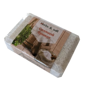 Соляной брикет для бани и сауны, БЕЛАЯ СОЛЬ (16)