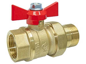 Кран шаровой DN-25 СТАНДАРТ 232 с накидной гайкой бабочка ГАЛЛОП Кран шаровой DN-25 СТАНДАРТ 232 с накидной гайкой бабочка ГАЛЛОП