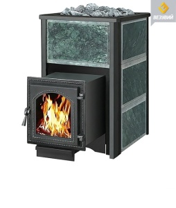 Печь-каменка  чугунная ЛЕГЕНДА 28 дверца 270  ЗМЕЕВИК (14 - 30 м.куб) 