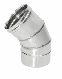 Колено 45 градусов d = 115 мм ТИС (0,8 ММ) (304 ПРЕМИУМ)