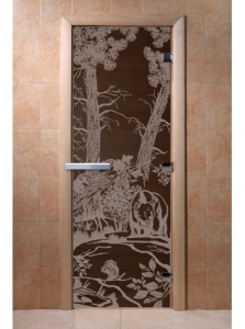 Дверь стеклянная МИШКИ В ЛЕСУ ГРАФИТ 700 х 1900 мм 3 петли,стекло 8 мм,коробка ОСИНА,магнит DoorWood Дверь стеклянная МИШКИ В ЛЕСУ ГРАФИТ 700 х 1900 мм 3 петли,стекло 8 мм,коробка ОСИНА,магнит DoorWood