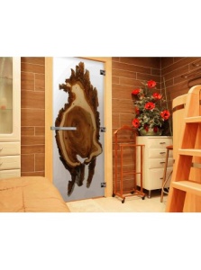 Дверь стеклянная ФОТОПЕЧАТЬ СЛЭБ-16 700х1900 мм 3 петли,стекло 8 мм,кор ОЛЬХА,ручка-дер,магнит DW