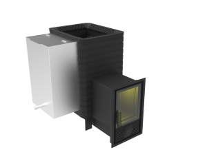 Печь-каменка ФАВОРИТ 15 дверца Д-2 с баком 35 литров d = 115 мм (8 - 20 м.куб.)