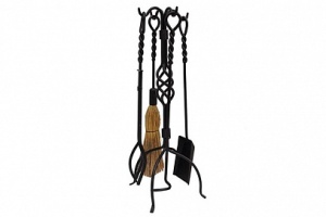 Каминный набор 1052 ВК ЧЕРНЫЙ 4 предмета