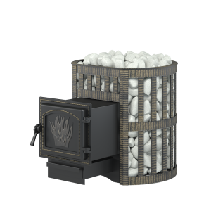 Печь-каменка  чугунная ЛЕГЕНДА КОВКА 12 дверца 261 (6 - 14 м.куб)