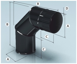 Колено 90 градусов d = 115 мм  AGNI  ЭМАЛИРОВАННОЕ Колено 90 градусов d = 115 мм  AGNI  ЭМАЛИРОВАННОЕ