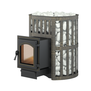 Печь для бани чугунная ЛЕГЕНДА КОВКА 22 дверца 270 (12 - 24 м.куб)