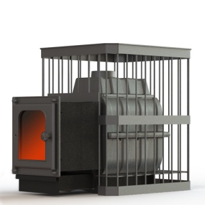 Печь-каменка  чугунная PAROVAR 18 СЕТКА КОВКА дверца 402 (10 - 18 м.куб)