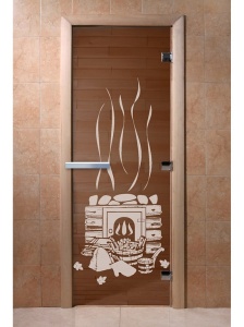 Дверь стеклянная БАНЬКА БРОНЗА 700 х 1900 мм 2 петли, стекло 6 мм, коробка ХВОЯ, магнит DW Дверь стеклянная БАНЬКА БРОНЗА 700 х 1900 мм 2 петли, стекло 6 мм, коробка ХВОЯ, магнит DW