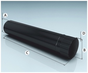 Модуль трубы d = 150 мм L =  500 мм  AGNI  ЭМАЛИРОВАННЫЙ Модуль трубы d = 150 мм L =  500 мм  AGNI  ЭМАЛИРОВАННЫЙ