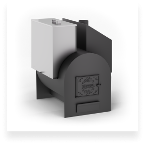 Печь-каменка САБАНТУЙ  3D-20 (10 - 20 м.куб) бак 80 л слева