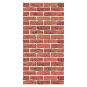 Плита фиброцементная ФАСПАН ДЕКОР 9 х  600 х 1200 мм Кирпичный №1005 вертикальный рисунок