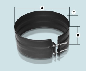 Хомут обжимной d = 280 мм AGNI  ЭМАЛИРОВАННЫЙ Хомут обжимной d = 280 мм AGNI  ЭМАЛИРОВАННЫЙ