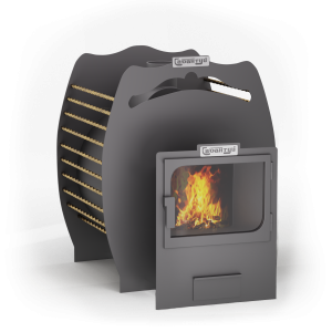 Печь-каменка САБАНТУЙ КАМЕНКА 20 П панорамная дверца (10 - 20 м.куб)