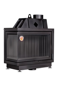 Топка АЛЬФА  800LB d = 200 мм два стекла левая с черным шамотом ((15 кВт) Экокамин (ТА800LB)