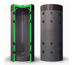 Теплоаккумулятор ТА LAVORO ECO CLASSIC  300 литров  (d = 608 мм, h = 1667 мм)