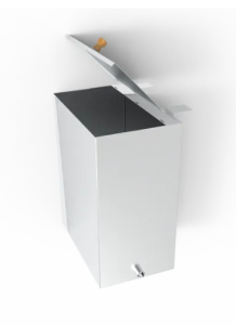 Бак 45 литров навесной ЖАРА (500х480х190, AISI 439/1,0мм, Лев.)