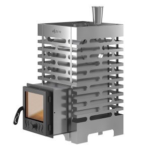 Печь-каменка ASTON 16 С INOX со стеклянной дверцей (14 - 18 м.куб)  (4)