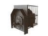 Печь-каменка  чугунная БРЕНЕРАН-ШТАРК СЕТКА классическая дверца со стеклом (18 - 30 м.куб) 