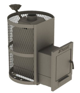 Печь-каменка КЕННЕТ Астерия 18 ЗК антрацит дверца стальная (14 - 18 м.куб)