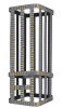 Сетка на трубу для печей УРАГАН  ГРОМ 80  (360 х 360 х 650 мм)  под ШИБЕР